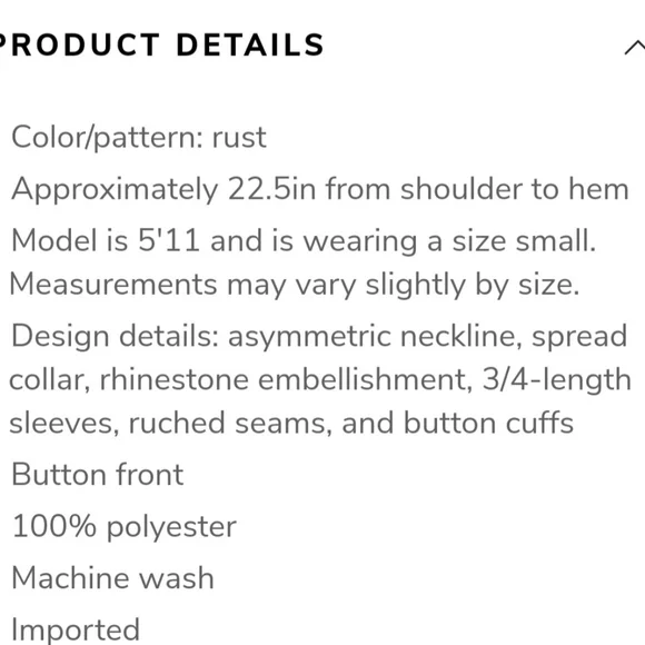 City Sleek Rust Off Shoulder Top - Picture 3 of 3